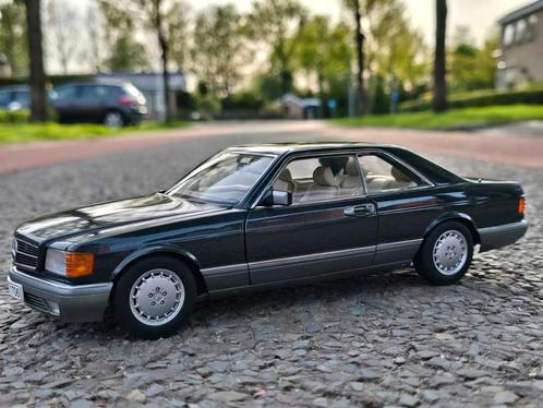Mercedes-Benz 500 SEC - 1:18 AUTOart, Hobby en Vrije tijd, Modelauto's | 1:18, Zo goed als nieuw, Auto, Autoart, Ophalen of Verzenden