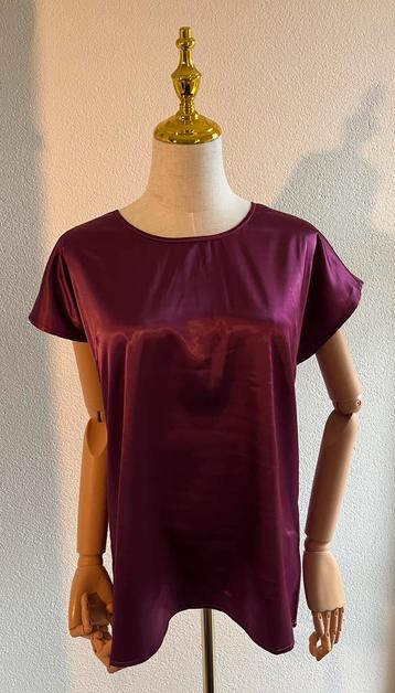Kersenrode blouse met kap mouwen , maten 38,40,42 beschikbaar voor biedingen