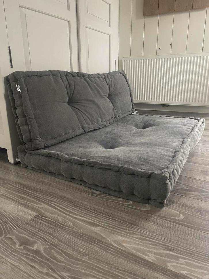 Pallet kussens antraciet 2 x set, Tuin en Terras, Tuinmeubel-accessoires, Zo goed als nieuw, Ophalen