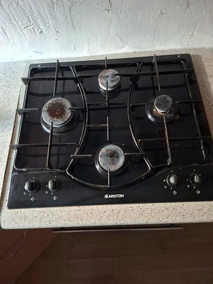 Ariston gaskookplaat - 4 pits, Witgoed en Apparatuur, Fornuizen, Gebruikt, Inbouw, Gas, 4 kookzones, Ophalen of Verzenden