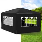 Partytent, Paviljoen, 3x4, opvouwbaar, Met Zijwanden, Zwart, Tuin en Terras, Partytenten, Opvouwbaar, Partytent, Minder dan 4 meter