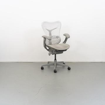 4 Herman Miller Mirra 1 bureaustoel Wit Grijs Full Options