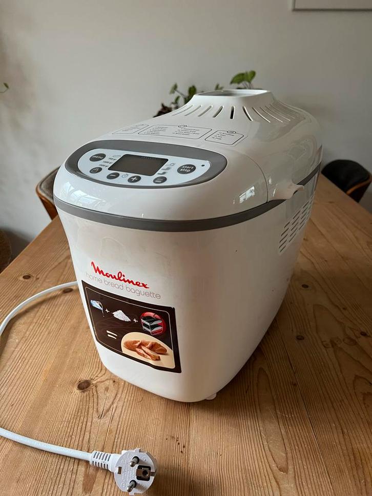 Moelinex Broodbakmachine - Compleet!, Witgoed en Apparatuur, Broodbakmachines, Gebruikt, Met timer, 800 tot 1200 gram deeg, Kijkvenster