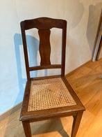 Oude stoel met rieten zitting, Huis en Inrichting, Stoelen, Ophalen, Gebruikt, Bruin, Eén