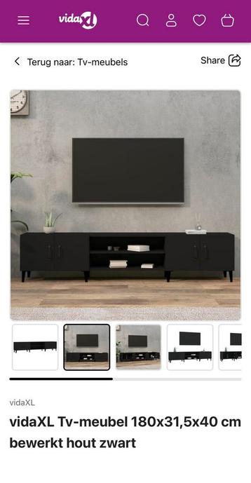 VidaXL tv meubel zwart nieuw ongeopend beschikbaar voor biedingen