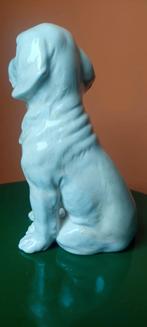 Vintage 17 cm porselein beeld puppy zittende Weimaraner hond, Ophalen of Verzenden, Zo goed als nieuw, Dier