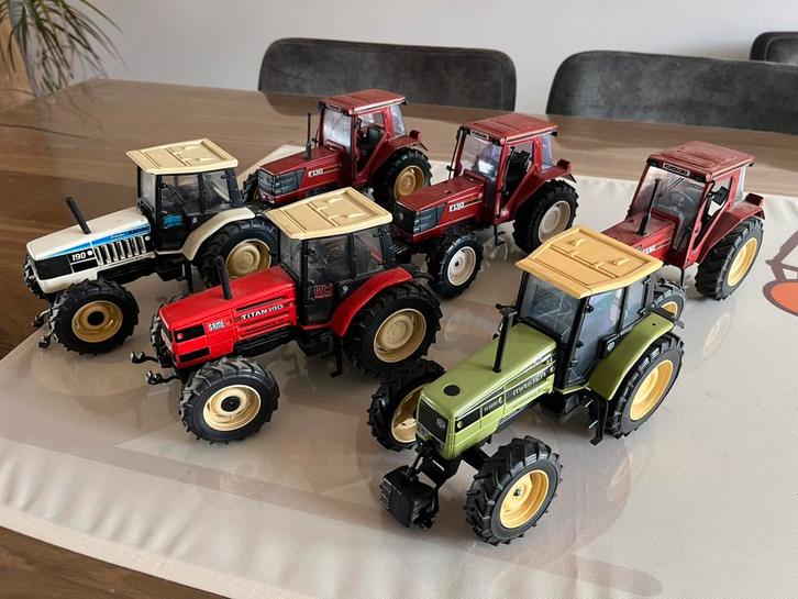 Partij ROS trekkers Fiat Same Hurliman Lamborghini 1/25, Hobby en Vrije tijd, Modelauto's | Overige schalen, Gebruikt, Tractor of Landbouw