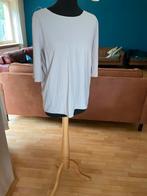 Woman by earn beige stretch shirt travelstof 34 ook XS en S, Beige, Woman by Earn, Ophalen of Verzenden, Zo goed als nieuw