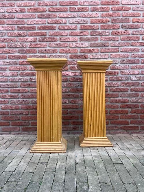 set van 2 houten zuilen 76 cm hoog, Huis en Inrichting, Woonaccessoires | Zuilen en Pilaren, Zo goed als nieuw, Ophalen of Verzenden