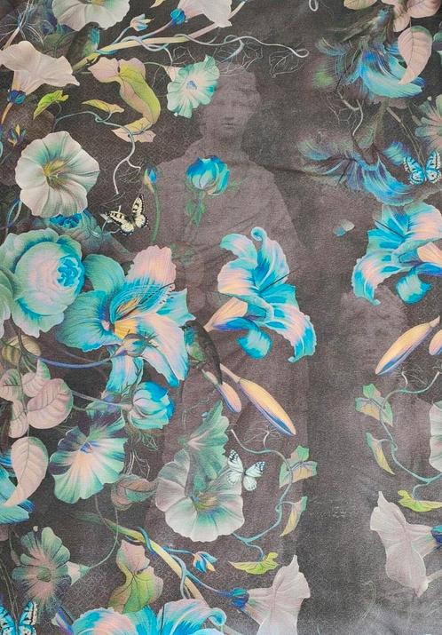 Stenzo tricot flowers, Hobby en Vrije tijd, Stoffen en Lappen, Nieuw, Katoen, 120 cm of meer, 30 tot 200 cm, Ophalen of Verzenden