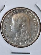 25 Cent (Kwartje) 1895 schuin MMT Zeldzaam @, Zilver, 25 cent, Ophalen of Verzenden, Koningin Wilhelmina