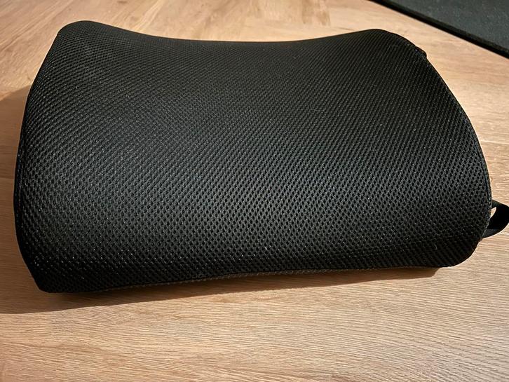 Zwart rugkussen - Ergonomisch ERGOH Conseil, Huis en Inrichting, Stoelen, Zo goed als nieuw, Eén, Stof, Zwart, Ophalen of Verzenden