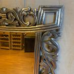 Barok Spiegel - houten lijst -140 x 85 cm- zilver- TTM Wonen, 50 tot 100 cm, 100 tot 150 cm, Rechthoekig, Ophalen of Verzenden