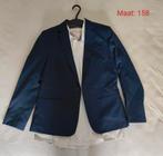 Blauw pak met wit shirt - Maat 158, Ophalen, Zo goed als nieuw, Jongen, Jas