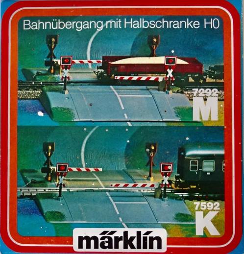 7292 Marklin automatische overweg, Hobby en Vrije tijd, Modeltreinen | H0, Zo goed als nieuw, Rails, Wisselstroom, Märklin, Analoog