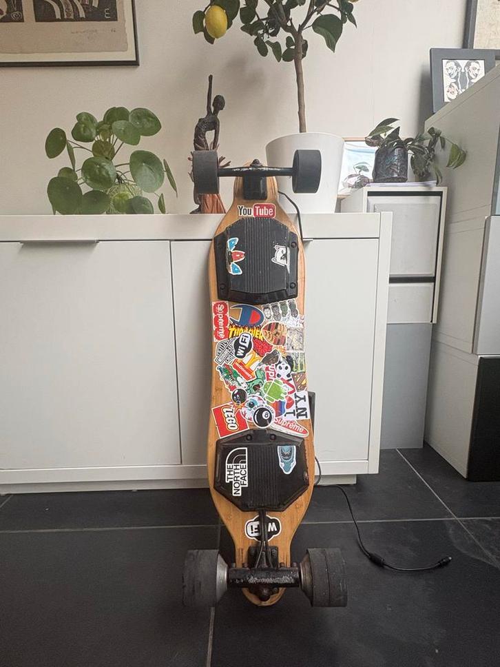 Elektrisch Longboard 45km/u, Sport en Fitness, Skateboarden, Gebruikt, Skateboard, Longboard, Ophalen