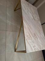 Richmond Salontafel Marmer Goud 120x60, Ophalen, 100 tot 150 cm, Nieuw, 50 tot 100 cm