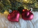 Kerstballen 'Hartjes' rood, Ophalen of Verzenden, Zo goed als nieuw