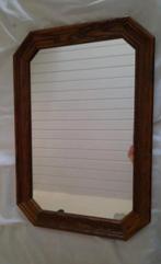 Spiegel 37cmx54cm bruinelijst, Antiek en Kunst, Ophalen of Verzenden, Minder dan 100 cm