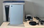 PlayStation 5 Diskversie + Oplaadstation + Logitech g23, Spelcomputers en Games, Spelcomputers | Sony PlayStation 5, Ophalen, Zo goed als nieuw