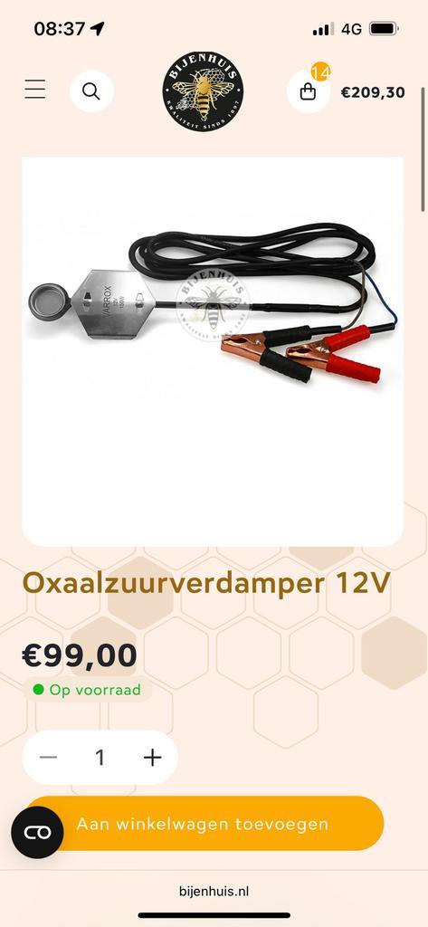 Oxaal verdamper nieuw/ongebruikt, Dieren en Toebehoren, Insecten en Spinnen, Bijen