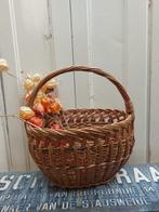 Vintage rotan mand met handvat, -, -, Rond, Ophalen of Verzenden