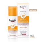 Eucerin Sun Pigment Control SPF50+ Tinted Medium 50ml, Verzenden, Nieuw, Gehele gezicht, Verzorging