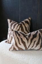 Luxe Sierkussens Zebraprint - Sale!, Huis en Inrichting, Ophalen of Verzenden, Nieuw, Bruin, Rechthoekig