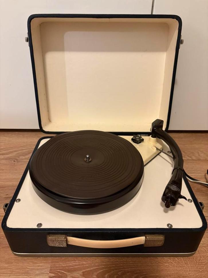 Garrard 4SP Kofferplatenspeler (circa 1960), Audio, Tv en Foto, Platenspelers, Gebruikt, Platenspeler, Overige merken, Ophalen of Verzenden