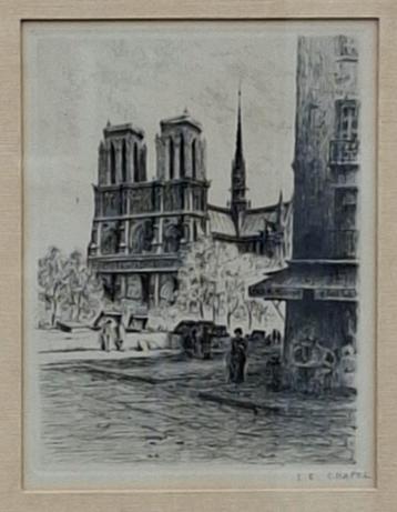 L.E. CHANEL, Notre Dame.  Ca 1900/1930. 31/42 cm. beschikbaar voor biedingen