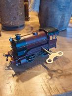 Oude Speelgoed Stoomlocomotief met Opwindsleutel, Antiek en Kunst, Ophalen of Verzenden