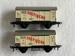 2x Fleischmann DB Seefische goederenwagons, Gebruikt, Gelijkstroom, Fleischmann, Wagon