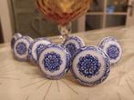Porseleinen lade/deur knoppen blauw/wit (7), Ophalen of Verzenden, Zo goed als nieuw, Blauw, Overige materialen