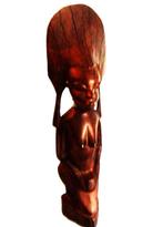 BALINEES MAHONIE HOUT  STAAND NAAKT  CA 1950 46 cm, Antiek en Kunst, Verzenden
