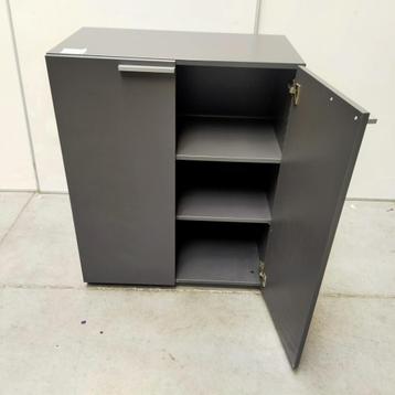 Steelcase antraciet kleur houten kast - 100x80x45 cm beschikbaar voor biedingen