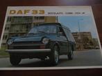 Folder DAF 33 bestel, DAF 33 Combi, DAF 33 Pick-up 12-1967, Ophalen of Verzenden, Zo goed als nieuw, Overige merken, DAF