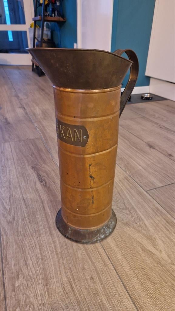 Vintage Koperen Parapluhouder, Antiek en Kunst, Ophalen of Verzenden, Koper