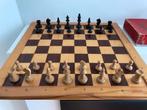 Schaakstukken met houten bord, Hobby en Vrije tijd, Gezelschapsspellen | Bordspellen, Een of twee spelers, Ophalen of Verzenden