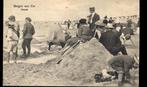 Bergen (N.H.), Strand met veel volk, ca. 1923, gelopen, Verzenden, 1920 tot 1940, Gelopen, Noord-Holland