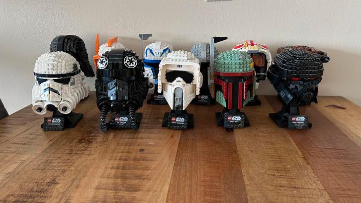 Set Lego Star Wars helmen, Kinderen en Baby's, Speelgoed | Duplo en Lego, Zo goed als nieuw, Lego, Complete set, Ophalen
