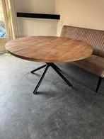 Industriële ronde eettafel, Ophalen of Verzenden, Zo goed als nieuw, Rond, 100 tot 150 cm