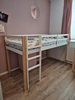 Halfhoogslaper wit + matras, Ophalen, Zo goed als nieuw, Halfhoogslaper