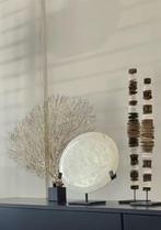 Schelpen toren Java op standaard set (2)  beige Hotel Chique, Huis en Inrichting, Ophalen of Verzenden, Nieuw