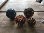 Keramische waxinebollen set van 4, Overige materialen, Rood, Nieuw, Ophalen of Verzenden