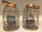 windlicht twee stuks, Ophalen of Verzenden, Zo goed als nieuw, Metaal, 25 tot 50 cm