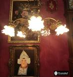 Brocante kroonluchter antiek barok goud brons, Huis en Inrichting, Lampen | Kroonluchters, Ophalen of Verzenden, Gebruikt, Overige materialen
