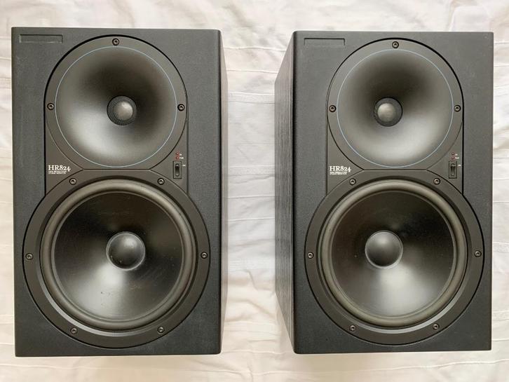 Mackie HR824 | Actieve Studio monitors (2 stuks), Audio, Tv en Foto, Luidsprekers, Gebruikt, Front, Rear of Stereo speakers, 120 watt of meer