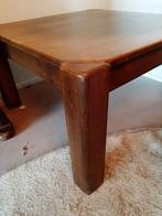 Vierkante eikenhouten salontafel., Ophalen, Gebruikt, 50 tot 100 cm, Vierkant