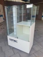 Olympia Vtrinekast met draaiplateau., Ophalen, Glas, 50 tot 100 cm, 150 tot 200 cm