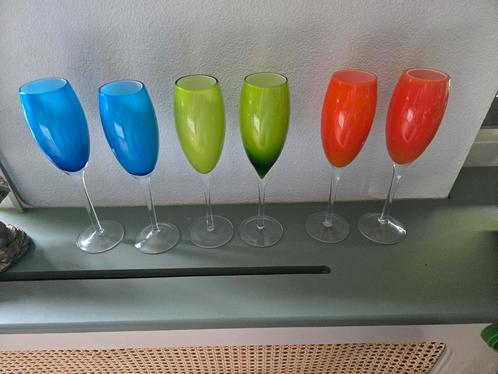 Murano glazen 6 stuks, Antiek en Kunst, Antiek | Glas en Kristal, Ophalen of Verzenden